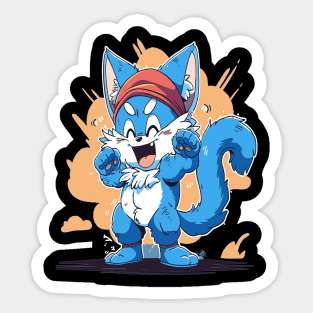 Playful Smurf Sticker